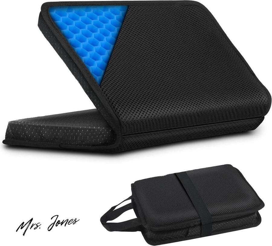 Mrs. Jones Jerylota NewLarge Gel zitkussen honingraatontwerp dubbel dik eiergelkussen met verlichting van rugstuitbeen pijndruk voor auto kantoor thuis rolstoel en stoel comfort ondersteuning