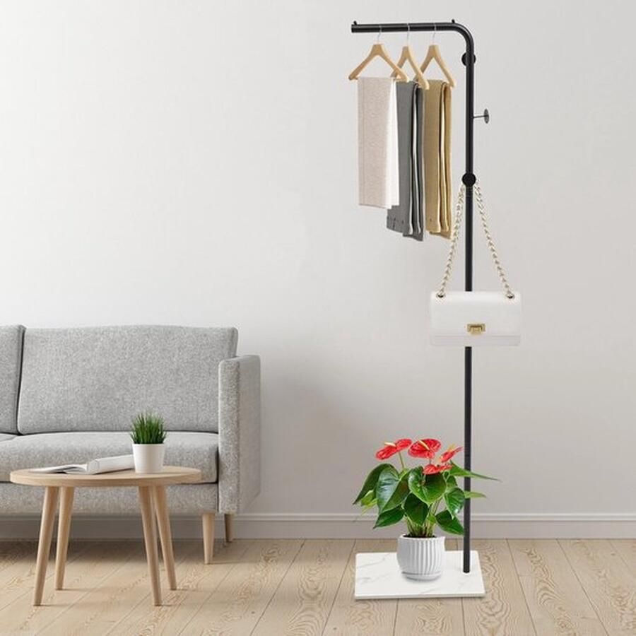 Mrs. Jones Kapstok Vrijstaand 3 hakken Zwart- Stevige basis kapstok