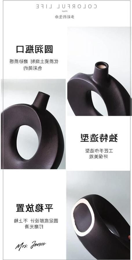 Mrs. Jones Keramische vaas voor moderne woondecoratie ronde matte pampas-bloemenvazen minimalistische Scandinavische boho-stijl voor bruiloft eettafel feest woonkamer kantoor slaapkamer met zoekwoorden minimalistische boho-stijl