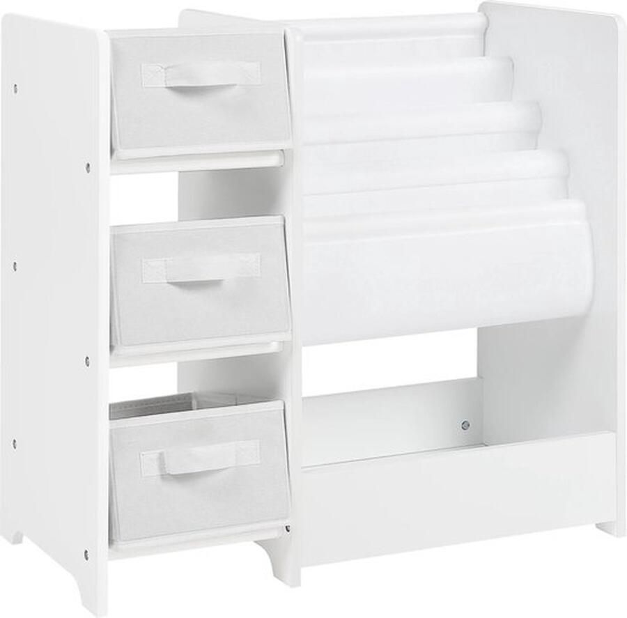 Mrs. Jones Kinderboekenkast Speelgoedkast Boekenrek kinderkamer Boekenkast Wit