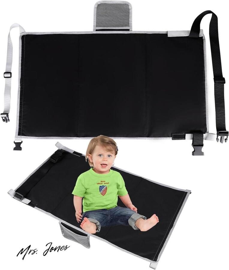 Mrs. Jones Kindervliegtuigbed voetensteun-vliegtuigstoelverlenging opvouwbaar matras-vliegtuig ideaal voor reizen met kinderen