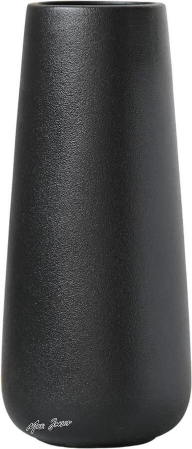 Mrs. Jones Klassieke Bloem Keramische Vaas Minimalisme Stijl Moderne Tafel Plank Home Decor Zwart 28 CM