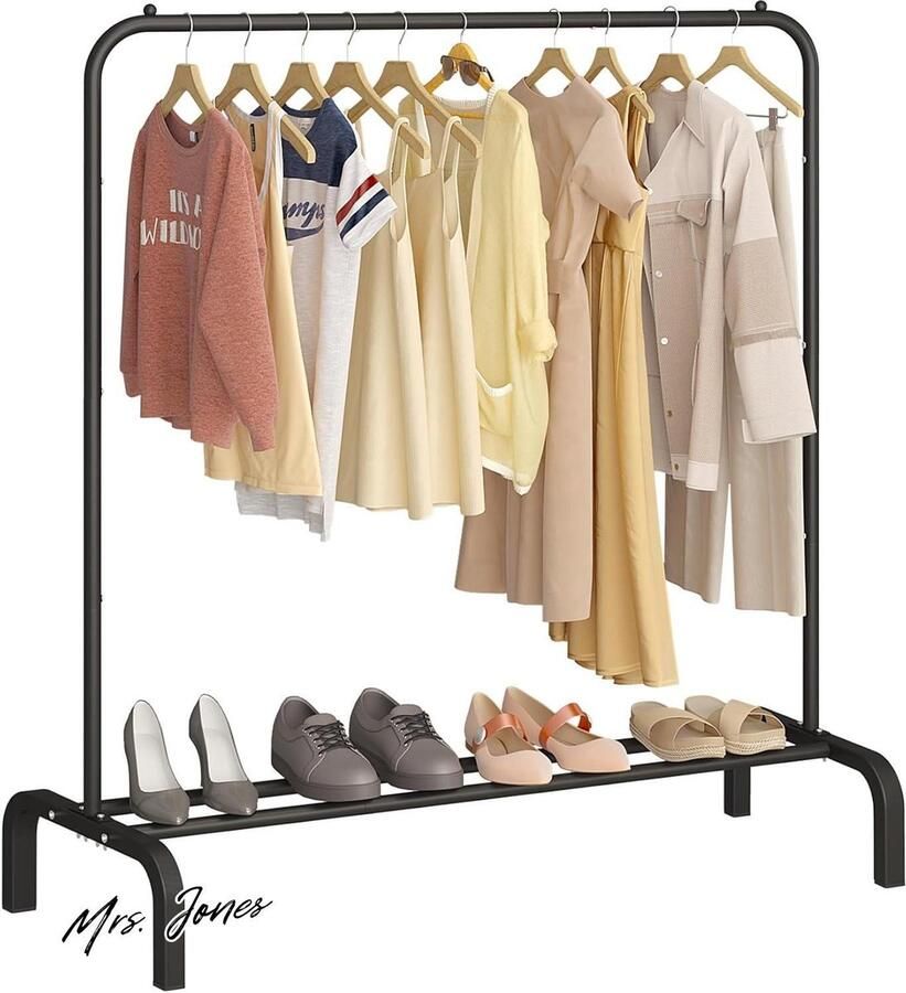 Mrs. Jones Premium Collection Kledingrek 110 cm Metaal Kapstok Zwart