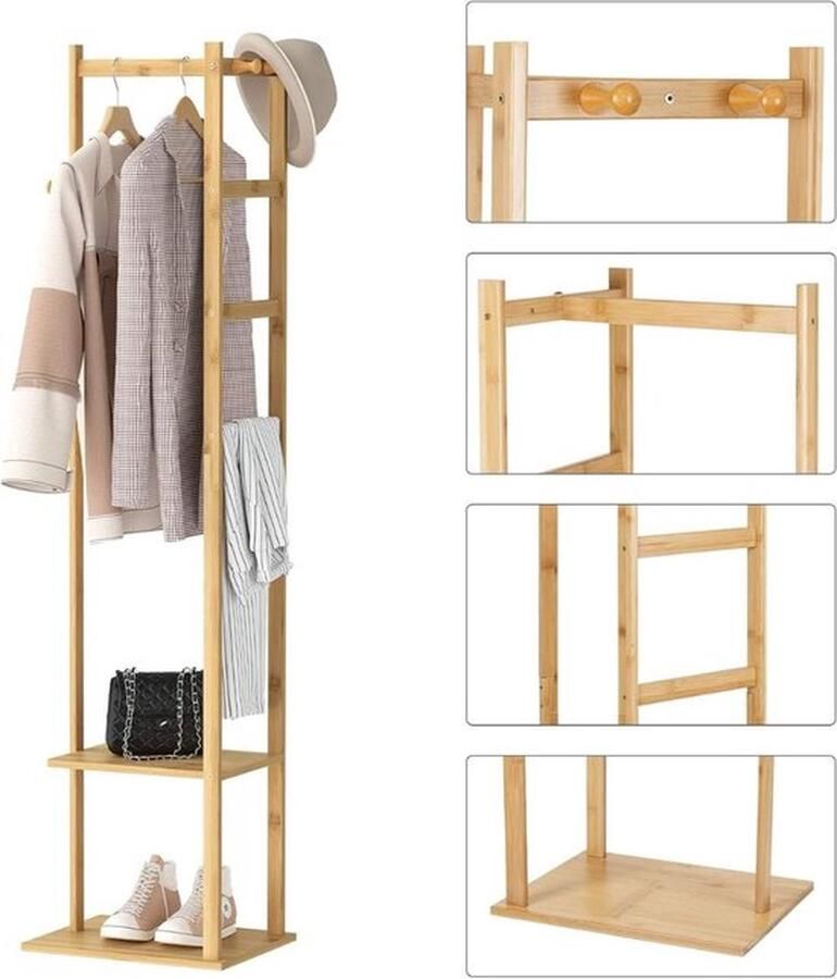 Mrs. Jones Kledingrek Hout Kledinghangers Dressboy Bruin