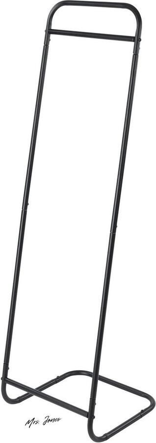 Mrs. Jones Kledingrek Mod. Surya vrijstaande kledingstang bamboe stang garderobe slaapkamer zwart 40 x 140 x 40 cm