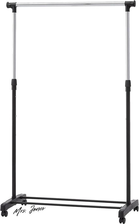 Mrs. Jones Kledingrek op wielen chroom 915-145 x 42 x 134-161 cm kleding opbergen