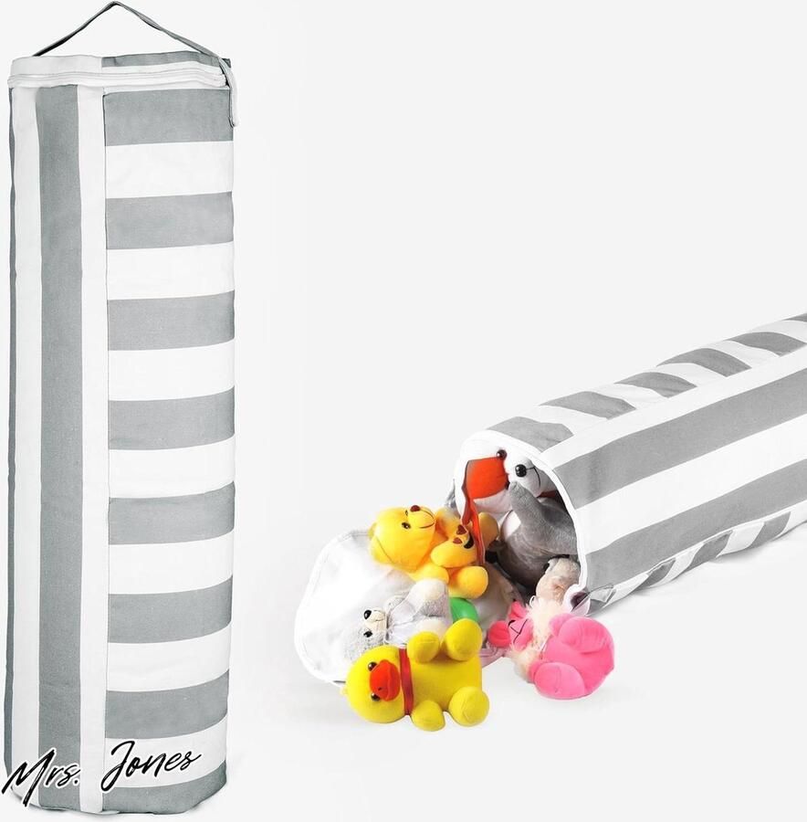 Mrs. Jones Knuffel Opbergzak Zitzak Opberghoes Speciaal voor Knuffels Gebruik Lege Zitzak Grijs