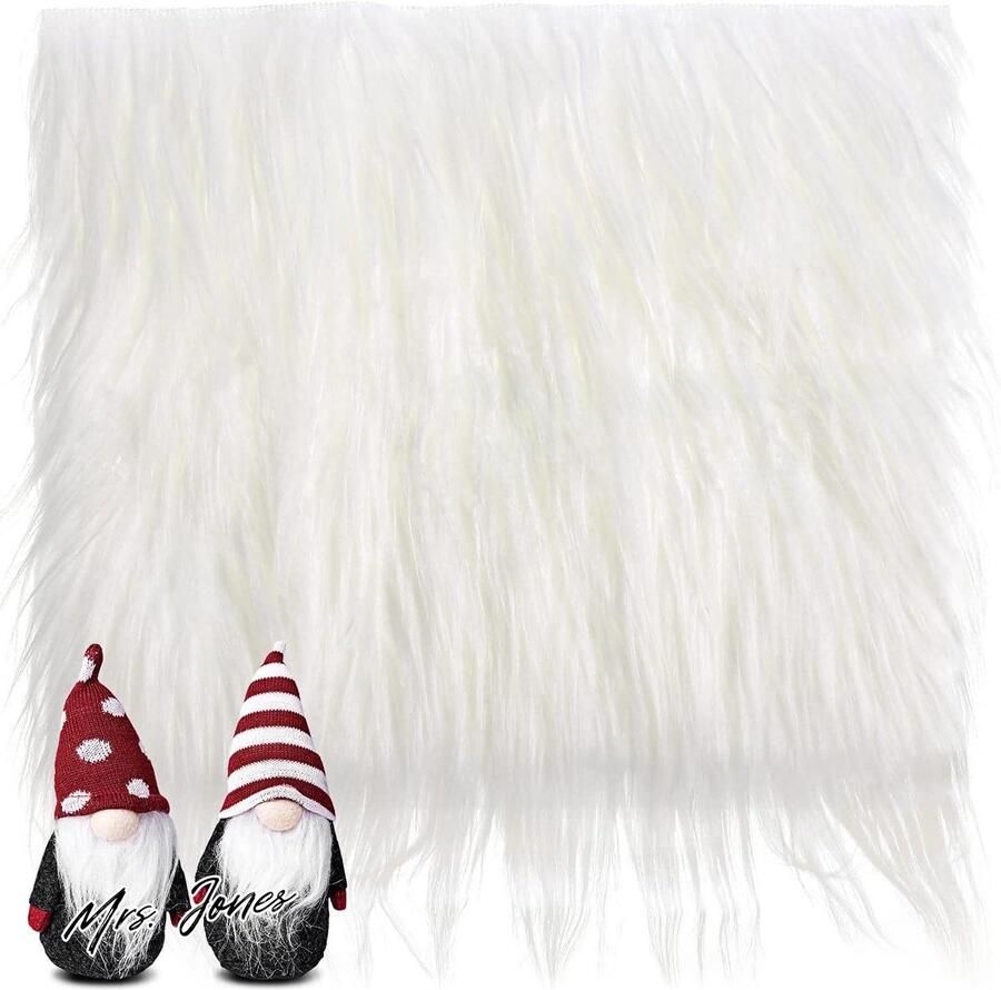 Mrs. Jones Kunstbont tapijt zacht bont stof snijdt handwerk kostuum camera vloerdecoratie tapijten kinderen spelen tapijt 81 x 80 cm (wit 81 x 80 cm)