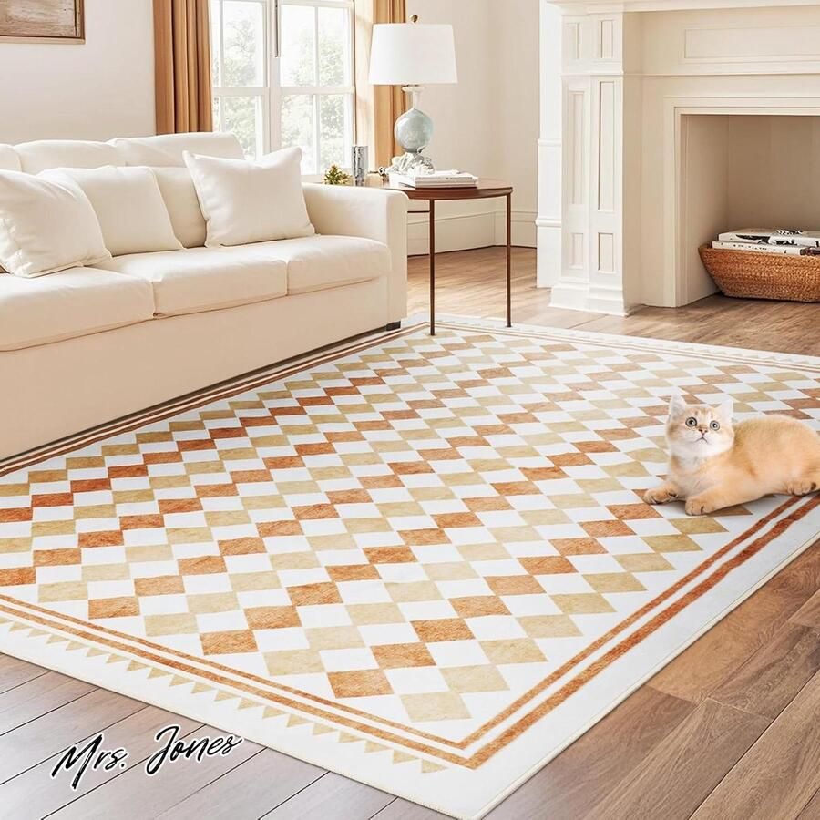 Mrs. Jones Laagpolig tapijt voor woonkamer en eetkamer 160 x 230 cm zacht tapijt van polyester antislip en wasbaar tapijt in modern design ruggable tapijt perfect voor thuis comfortabel duurzaam