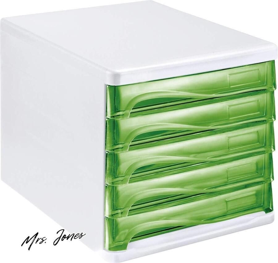 Mrs. Jones Ladenbox The Wave Groen Transparant Helit H6129450