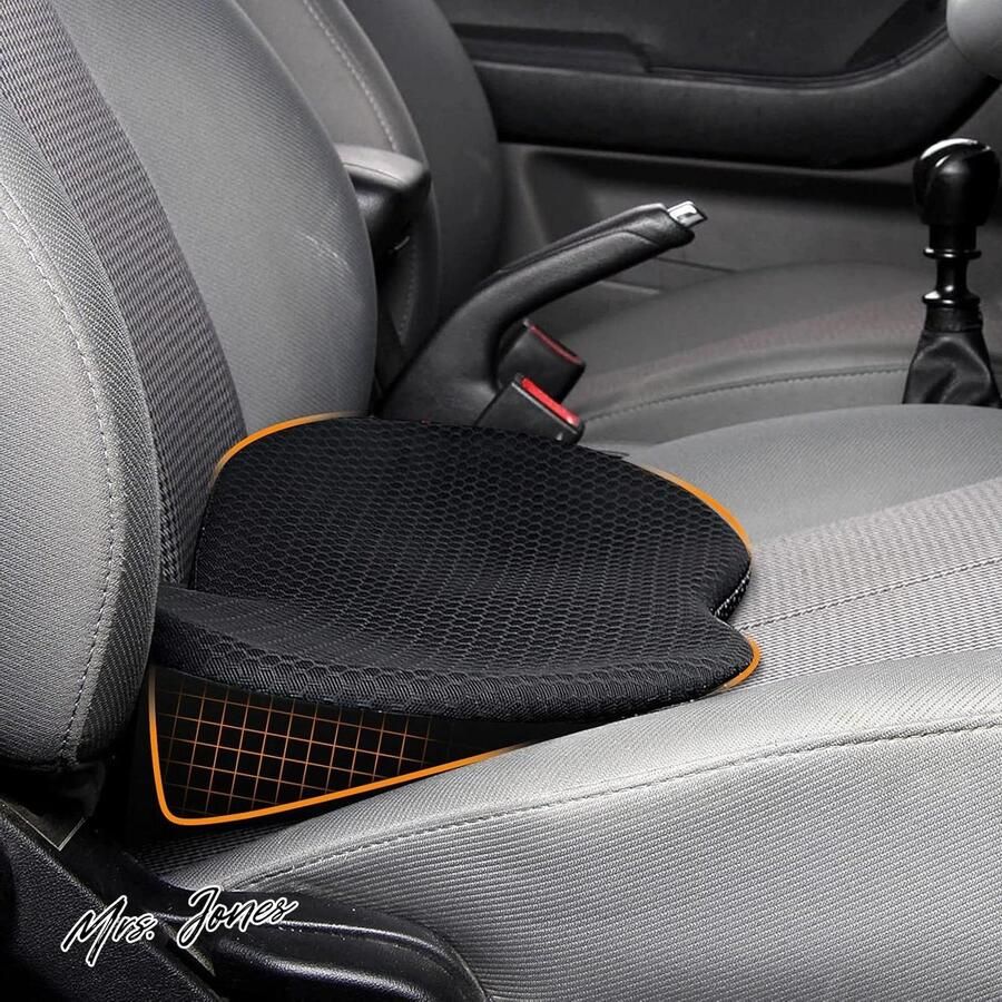 Mrs. Jones Lendensteun Kussen Autostoel Ergonomisch Traagschuim Steunkussen Onderrug Autostoelen Bureaustoel Rolstoel Zwart