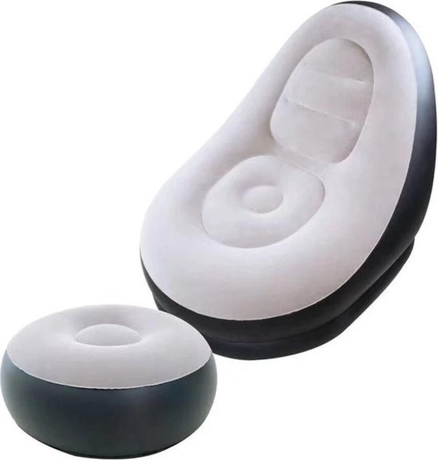 Mrs. Jones loungestoel Opblaasbare lounge set Zitzak Incl. poef Air lounger Fauteuil