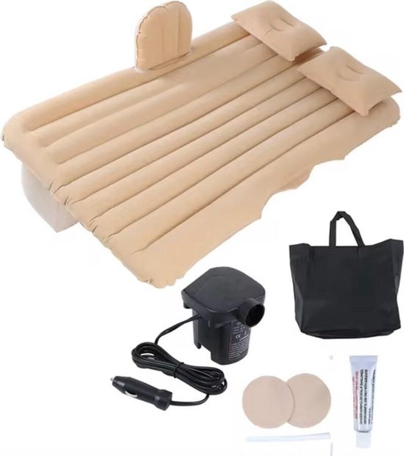 Mrs. Jones Luchtbed achterbank Luchtbed auto Matras auto Met pomp Beige