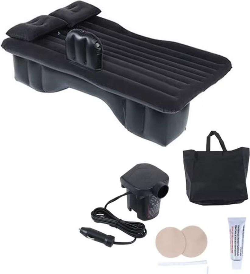 Mrs. Jones Luchtbed achterbank Luchtbed auto Matras auto Met pomp Zwart