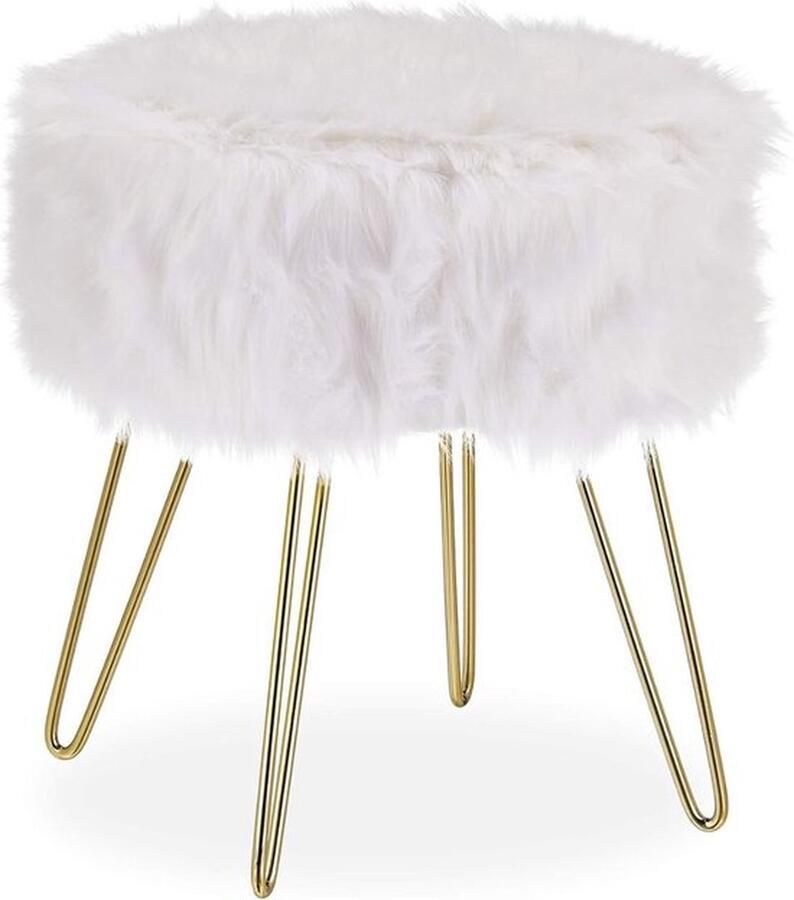 Mrs. Jones Make up Stoel Kaptafel Kruk Visagie Wit