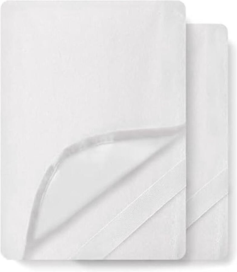 Mrs. Jones Matrasbeschermer 180x200 cm 2 Stuks Waterdichte Katoenen Matrashoes Ademend voor Bed Vochtbescherming Anti-Mijt Hypoallergeen Antibacterieel met 4 Elastische Hoeken Machinewasbaar