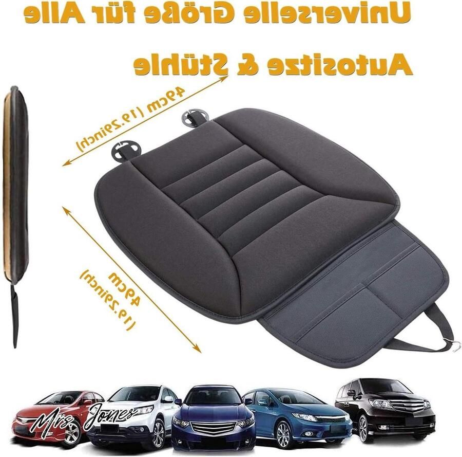Mrs. Jones Memory Foam Orthopedisch Autostoelkussen Comfortabel Kussen Geschikt voor Autostoel Bureaustoel Rolstoel 1 Stuks