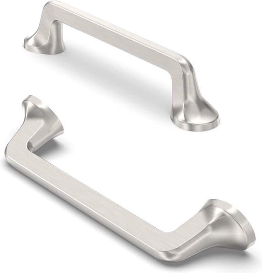 Mrs. Jones Meubelgrepen kastgrepen keukengrepen ladegrepen meubelgrepen ladegrepen 96 mm gatafstand geborsteld satijn nikkel 10 stuks