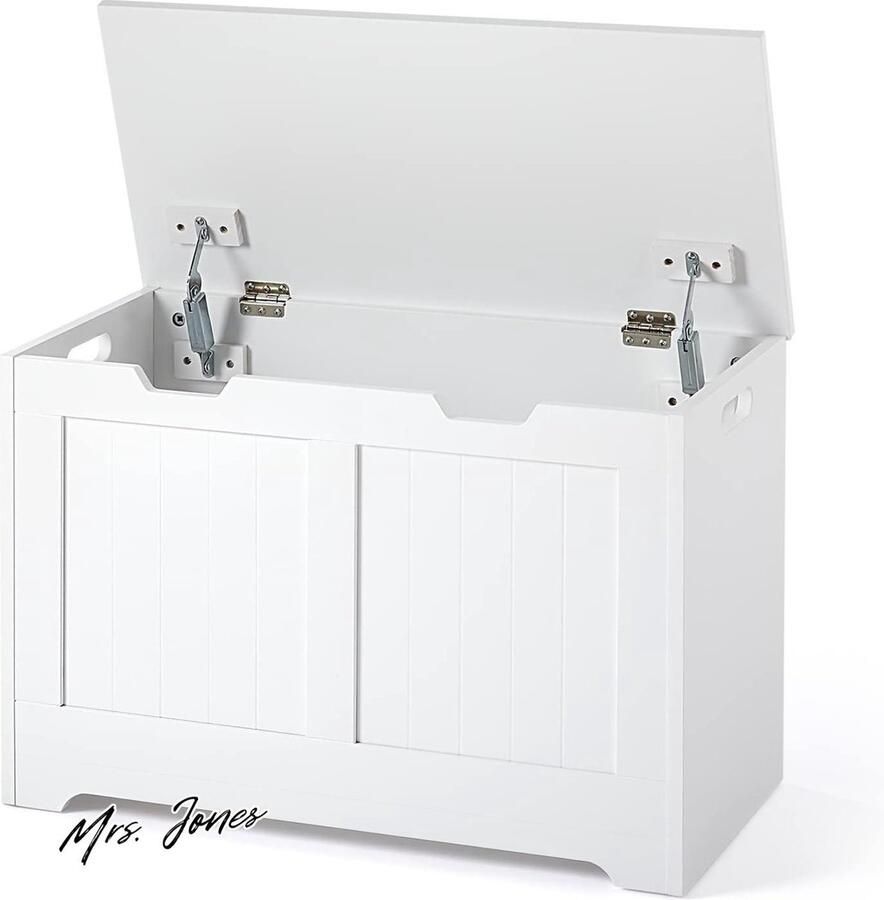 Mrs. Jones Mondeer Schoenbank zitbank met opbergruimte voor speelgoed en schoenen 72 x 36 x 48 cmwit