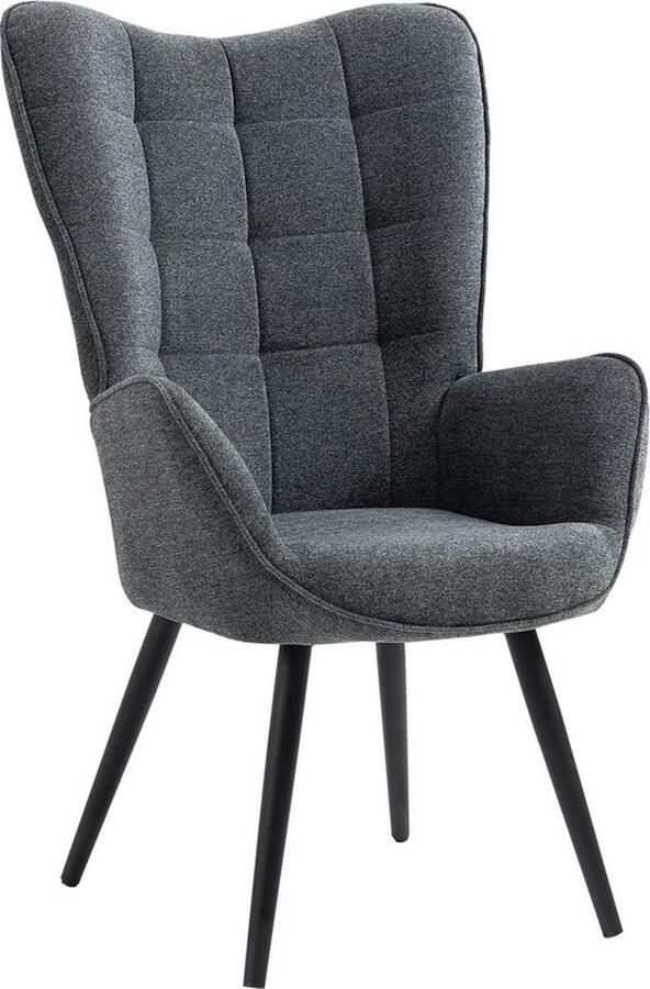 Mrs. Jones Multifunctionele Relaxfauteuil met Stoffen Bekleding en Metalen Poten
