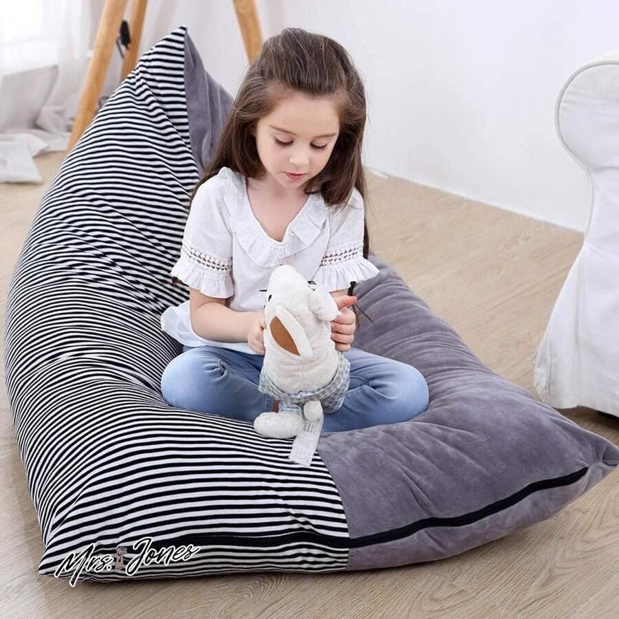 Mrs. Jones Opbergstoel voor Gevulde Dieren en Zacht Speelgoed Zitzakhoes voor Kinderen Extra Grote 200L Alleen Hoes
