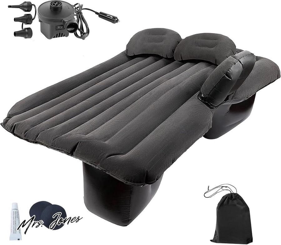 Mrs. Jones Opblaasbaar SUV Luchtmatras Dikker Luchtbed Draagbaar Autobed met Elektrische Luchtpomp en 2 Kussens Auto Accessoires