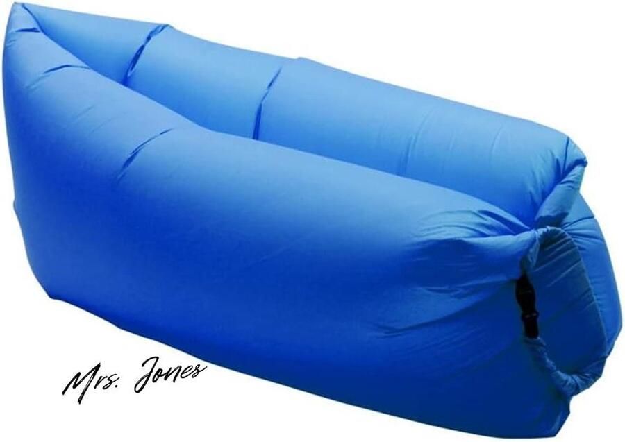 Mrs. Jones Opblaasbare sofa luchtbank luchtlounger draagbaar pakket luchtbed draagbare Lazy Lounger camping strand park strand knalblauw- elegant comfort