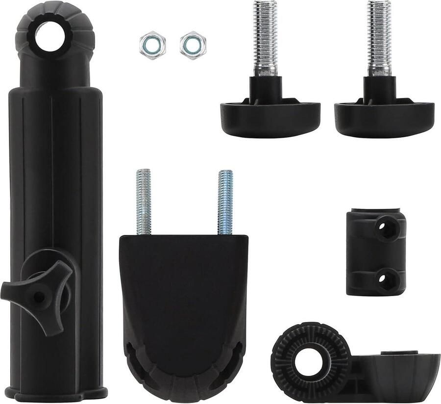 Mrs. Jones Paraplu Verlenging voor Golftrolley Universele Handgrepen Accessoire voor Winkelwagen Parasol Zwart M