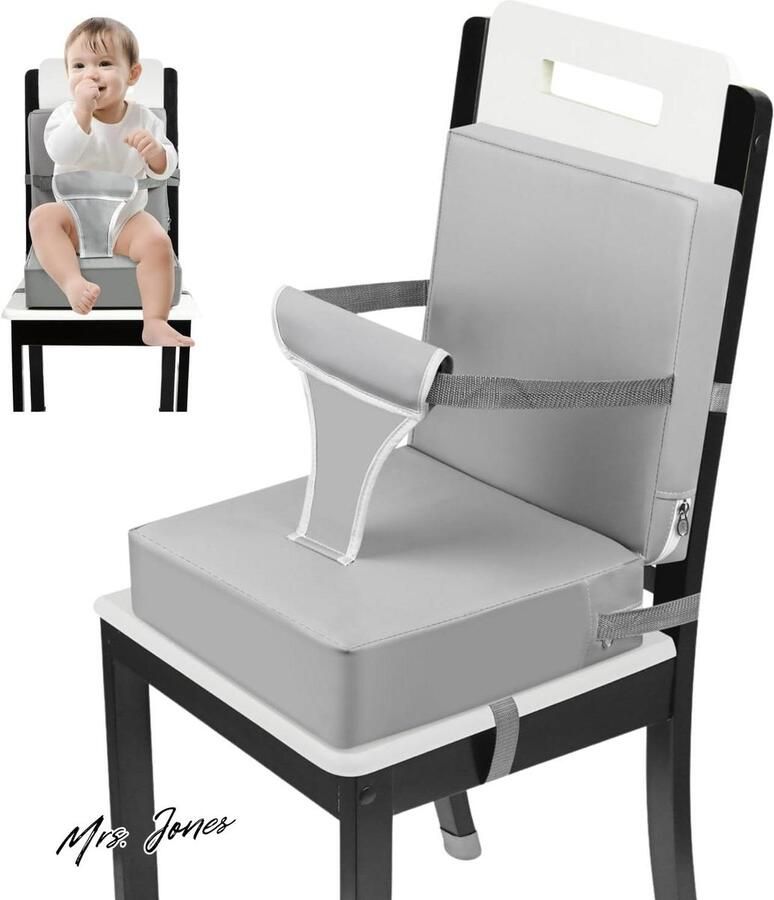 Mrs. Jones Peuter Booster Zitting Draagbare Kinderstoel Tafelverhoger Zitting voor Peuter Reizen Kinderstoel Booster Kussen met Rugleuning & Verstelbare Veiligheidsgordel
