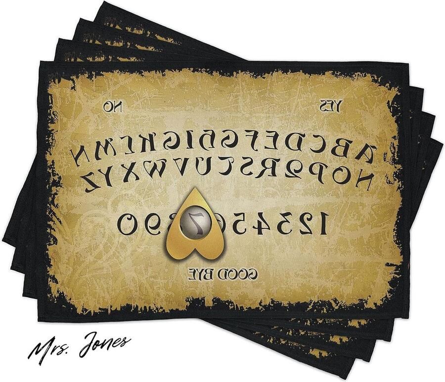 Mrs. Jones Placemat Set van 4 Vanished Achtergrond Wasbare Stoffen Placemat voor Eettafel Earth Yellow Pale Coffee