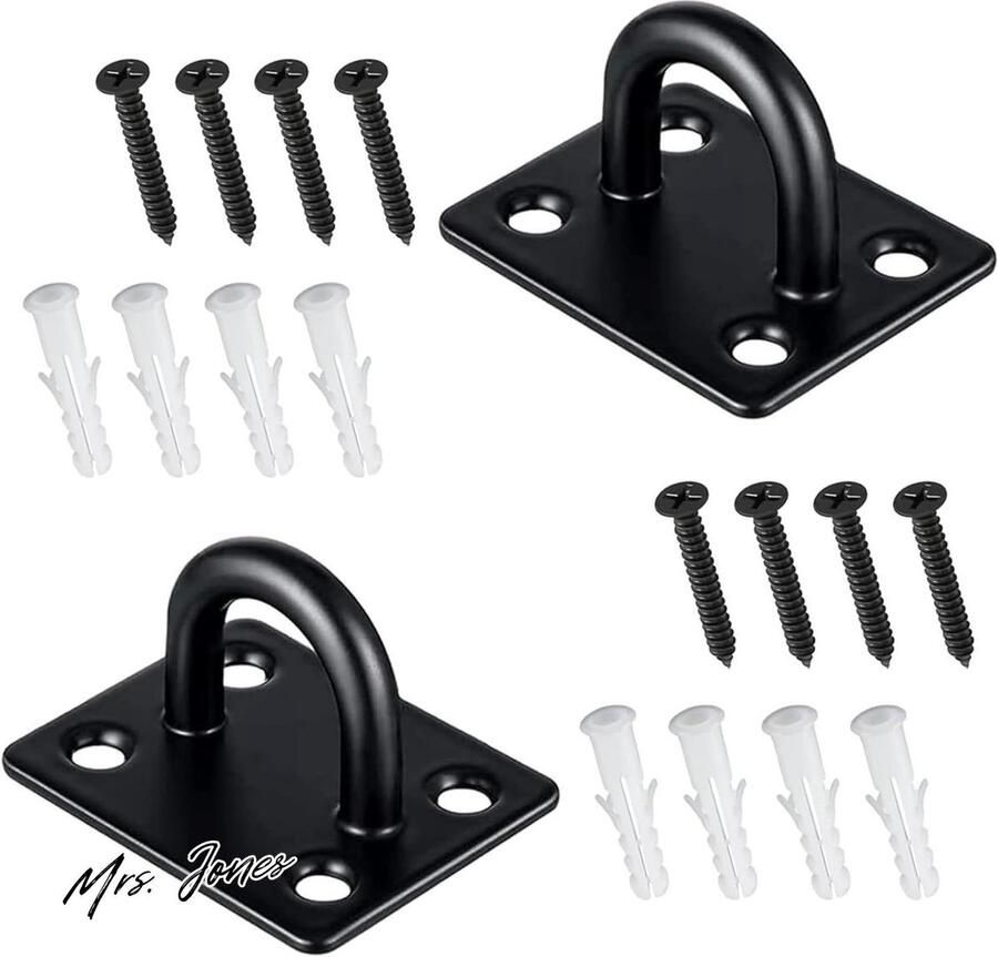 Mrs. Jones plafondhaken set van 2 schommelhaken hangmathouder voor hangstoel hangmat bokszak yoga