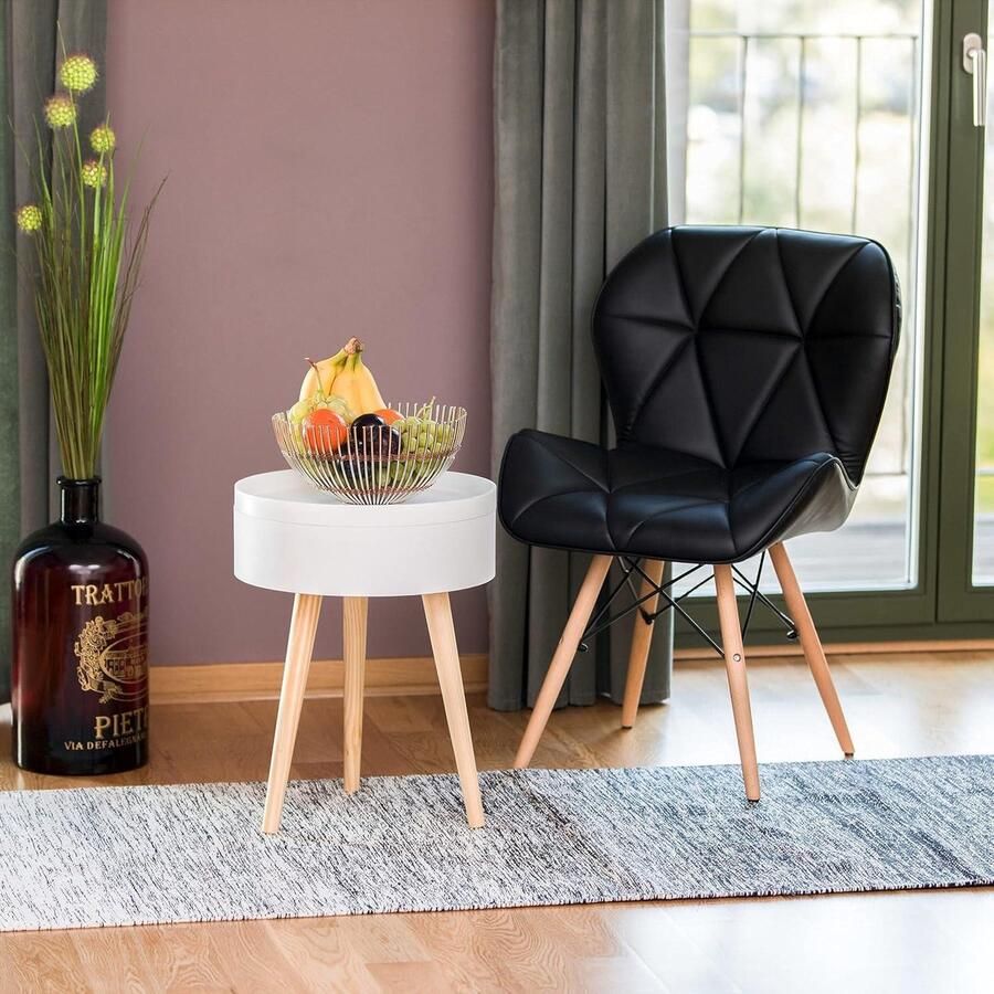 Mrs. Jones Premium Collection Bijzettafel Scandinavisch design Opbergruimte H x Ø: ca. 50 x 38 cm Wit