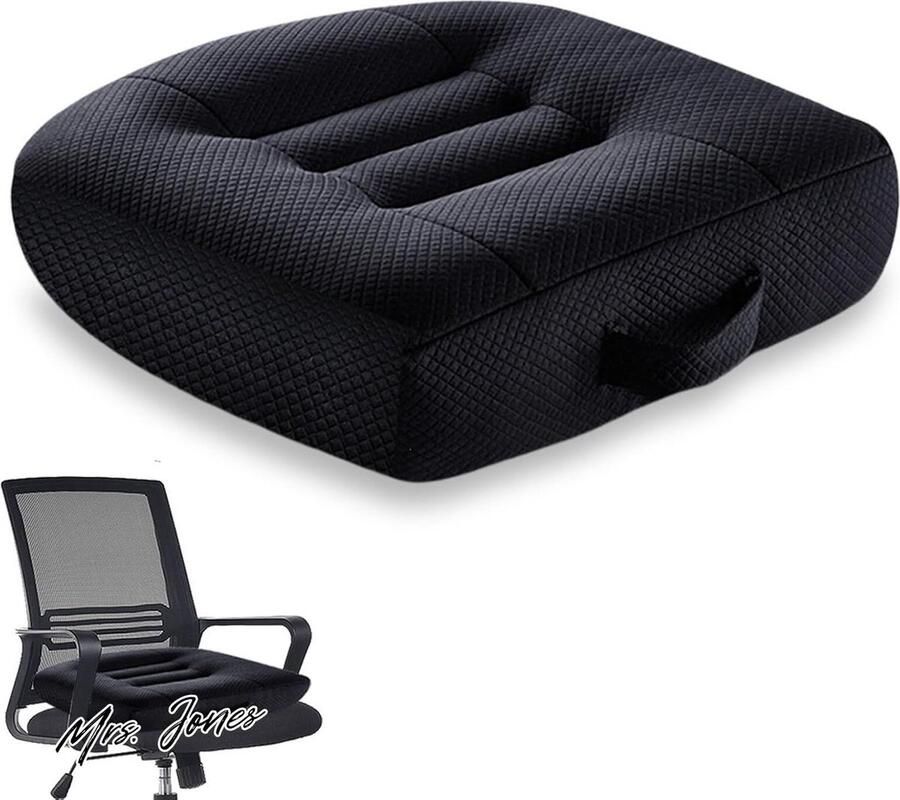 Mrs. Jones Zitverhoging autozitkussen 40 x 40 cm ergonomisch orthopedisch zitkussen bureaustoel rolstoelkussen volwassenen breed stoelkussen