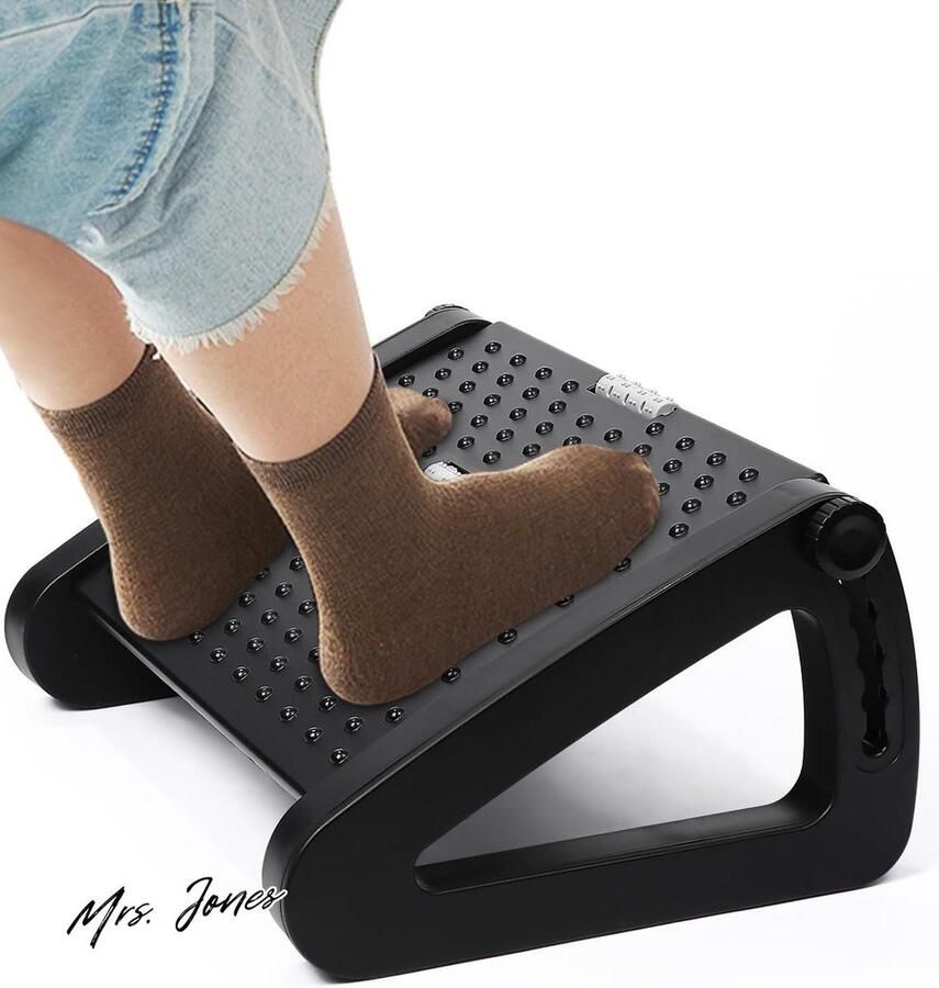 Mrs. Jones Premium Collection Verstelbare bureau en kruk voetensteun Anti-slip Hoogte verstelbaar Verbetering van de bloedsomloop