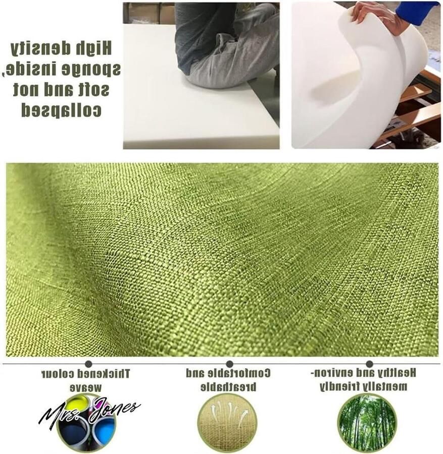 Mrs. Jones Premium Collection Zitkussen donkergrijs 180 x 40 x 3 cm Wasbaar Groot Bureaustoel Outdoor