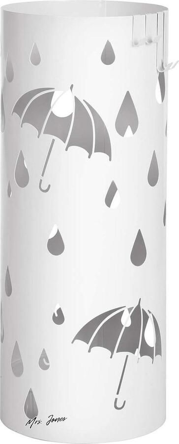Mrs. Jones Ronde Paraplustandaard van Metaal Wit 49 x Ø 195 cm Parapluhouder Paraplubak