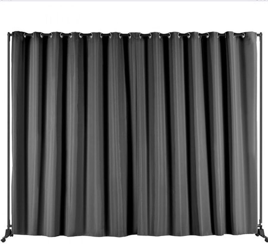 Mrs. Jones Ruimteverdeler Room Divider Op Wielen Scheidingswand Kamerverdeler 118.5x94.7 Zwart