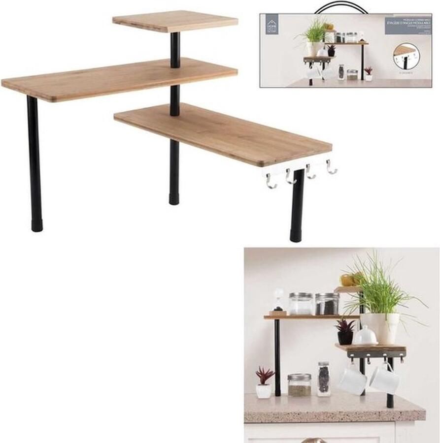 Mrs. Jones Rustieke Industriële Houten Plank Wandmontage Hoekrek Display Decor Hoekplank Zwevende Wandplank Organizer voor Slaapkamer Keuken Badkamer