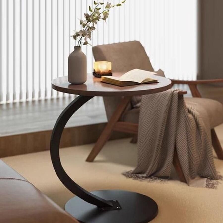 Mrs. Jones Salontafel Bijzettafel Koffietafel 40D x 40B x 60H C-Vorm