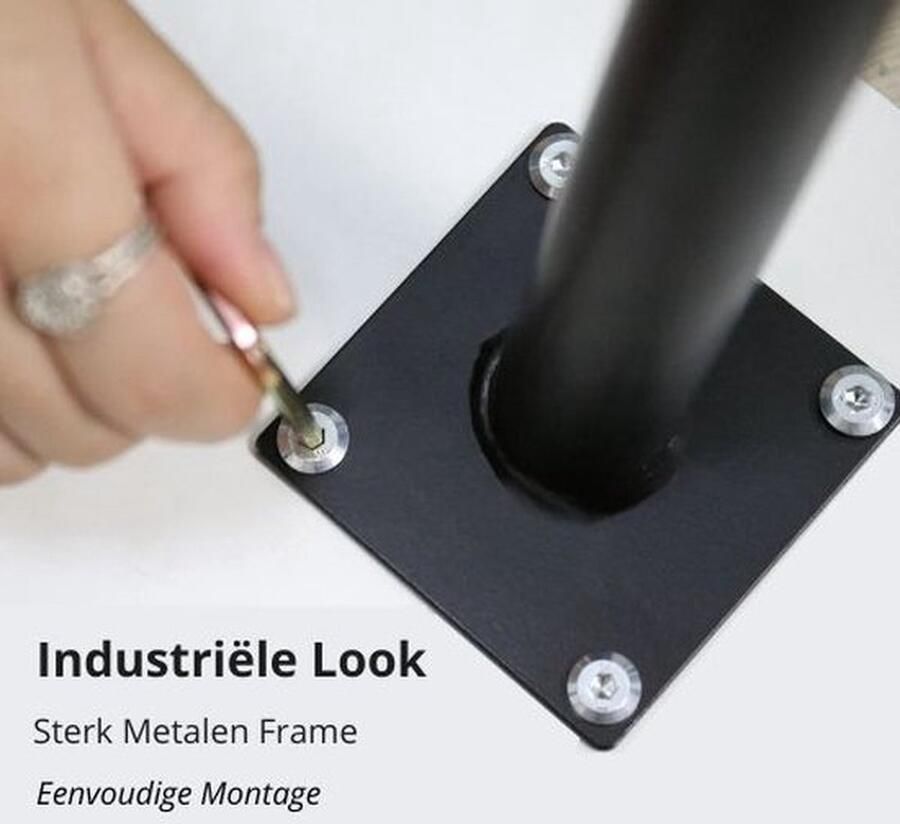 Mrs. Jones Salontafel Rond Salontafel Druppel Massief hout Druppelvorm Rond Zwarte Poten Walnoot Set Van 2