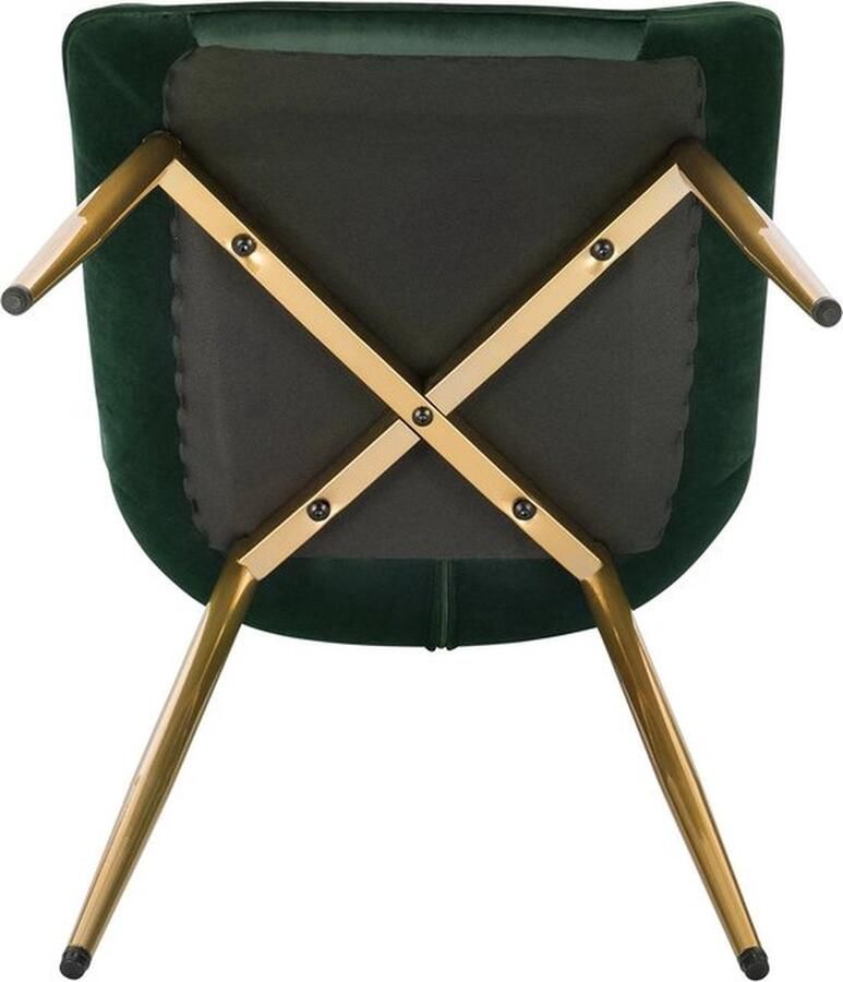 Mrs. Jones Set van 2 Stoelen Groen Velvet Stoelen 2 Eetkamer stoelen Set van 2 keukenstoelen Woonkamer Fluwelen Stoelen Groen Anti Slip