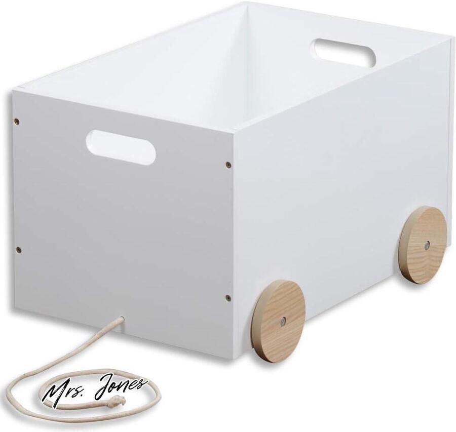 Mrs. Jones Speelgoedwagen Vezelplaat Wit Bruin 50 x 30 x 35 cm 17714 13