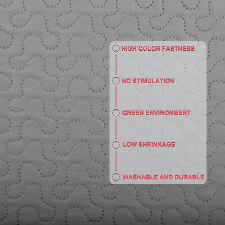 Mrs. Jones Sprei 100% microvezel 230x260cm Extra zacht met 2 kussenslopen bedsprei voor tweepersoonsbed 120 130 lente- en zomerdeken dekbed bedovertrek grijs