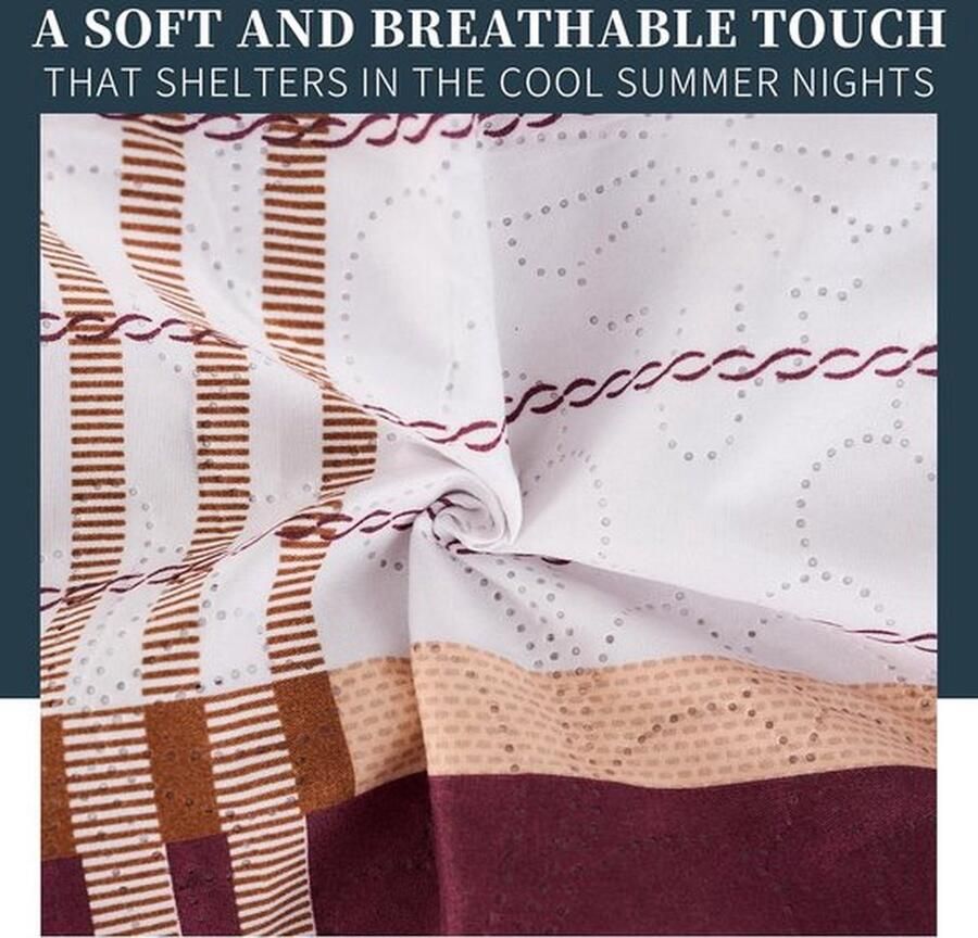 Mrs. Jones Sprei Bed Omkeerbaar voor lente en zomer + 2 kussenslopen 50 x 70 cm Sprei Gewatteerd dekbed Lichtgewicht spreien Dun (220 x 260 cm)