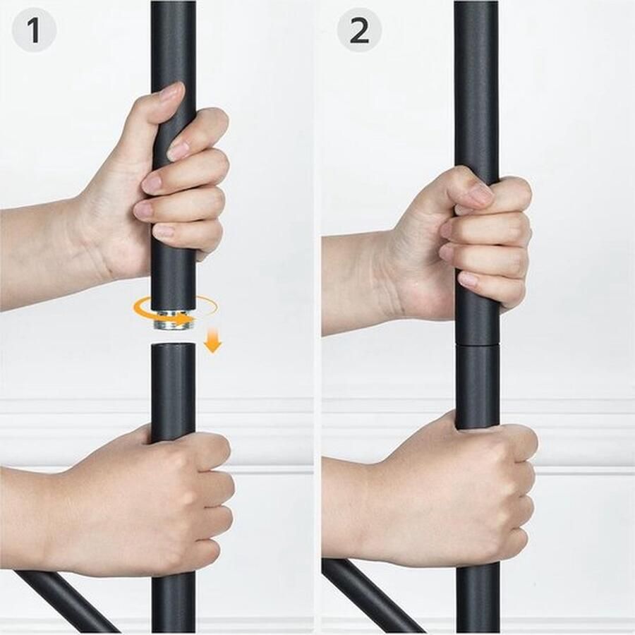 Mrs. Jones Staande Kapstok 8 Haken & 2 Planken Vrijstaand Kledingrek in Boomvorm Zwart Eenvoudig te Installeren Bruin & Zwart