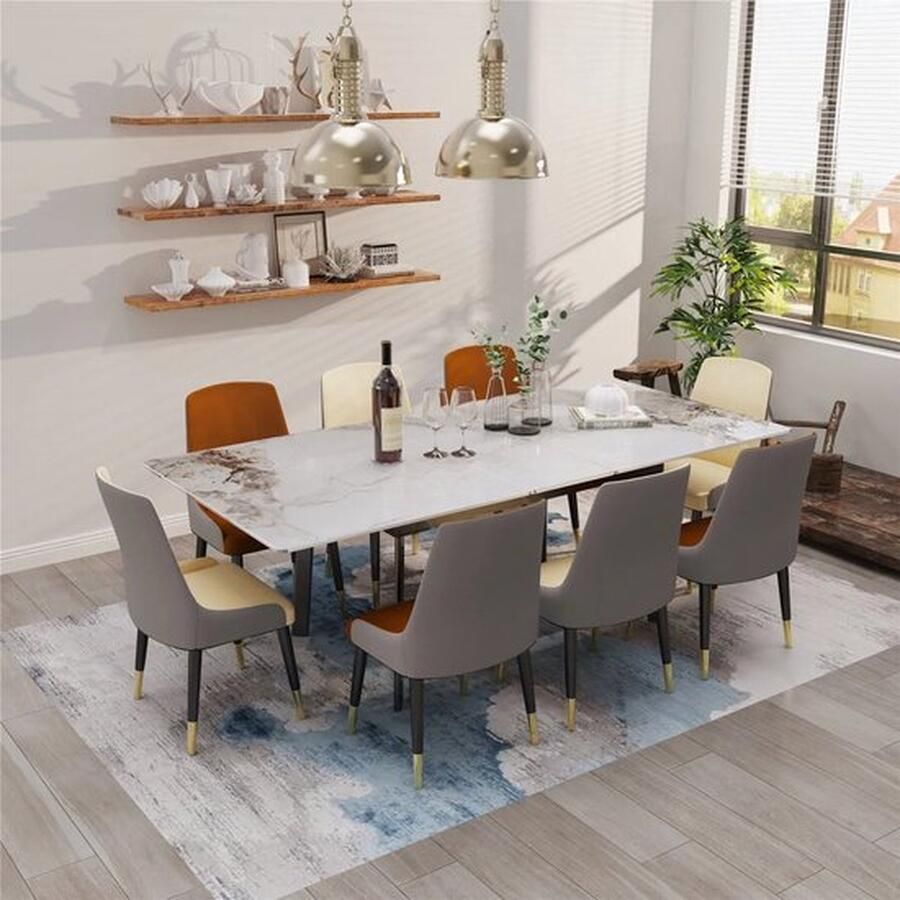 Mrs. Jones SteeFly Uitschuifbare eettafel Eettafels Tafel Woonkamer 150-180cm Bentley white