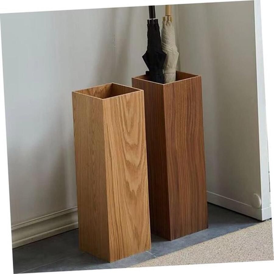 Mrs. Jones Stijlvolle Houten Parapluhouder Vintage Paraplu-opslag & Stokstandaard Multifunctionele Opbergoplossing