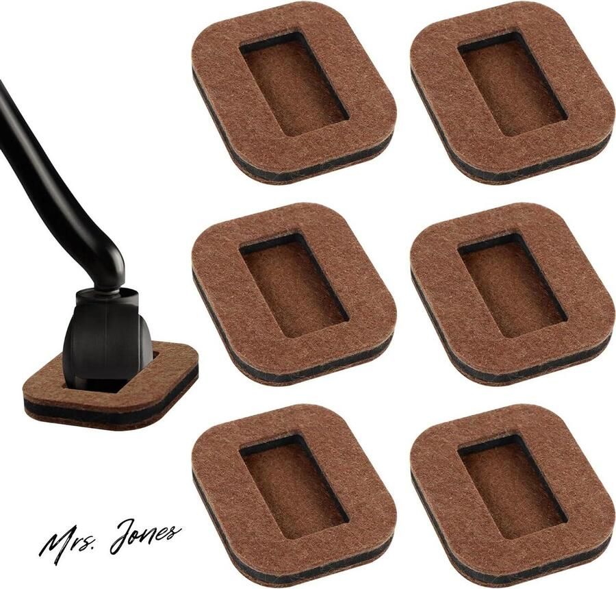 Mrs. Jones Stoelkussens voor wieltjes vilten onderzetters antislip stil bescherming voor binnenvloeren lagers voor bevestiging van wielen voorkomt bedden antislip bureaustoelen stoelen op kantoor