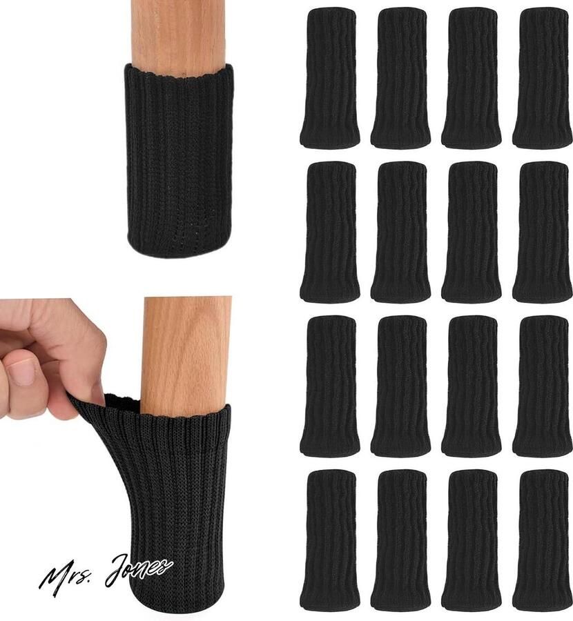 Mrs. Jones Stoelsokken gebreide meubelpoten beschermers vilten stoelpootsokken antislip vloerbescherming voorkomt krassen en geluiden