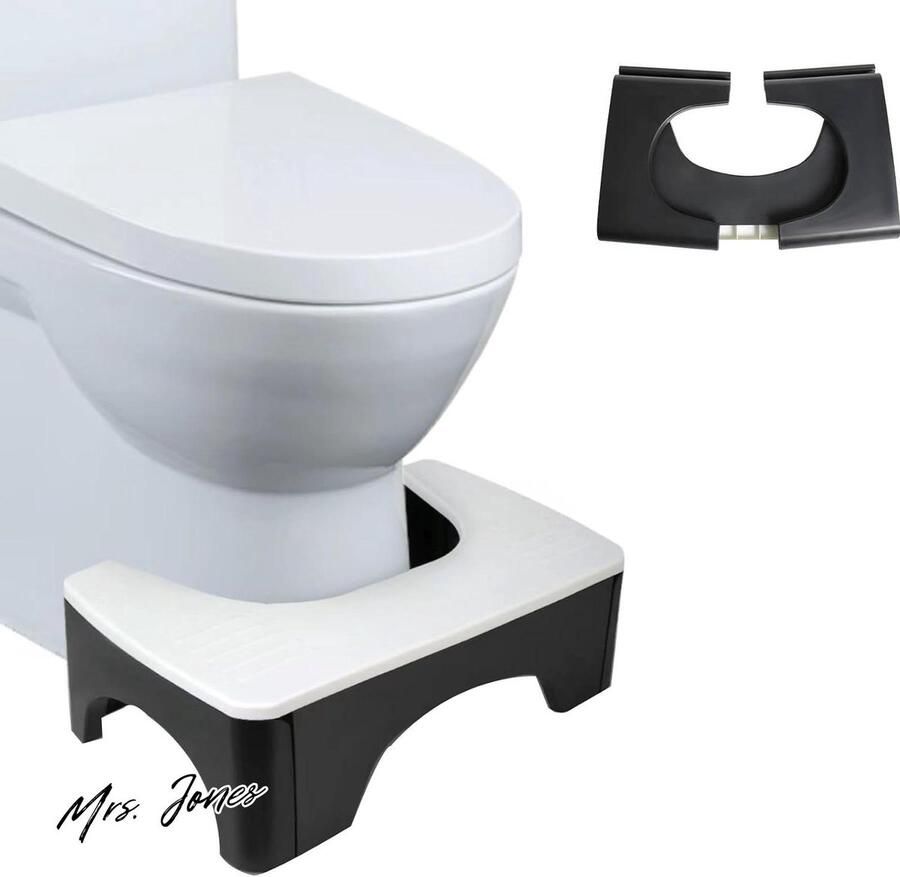 Mrs. Jones Toiletkruk inklapbaar opvouwbare kruk fysiologische kruk badkamerkruk voor badkamer comfort gezondheid